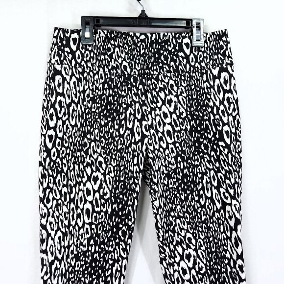 Guess By Marciano Pants Size 4 Animal Cheetah Print Zip Ankle 28" Inseam - Picture 10 of 15